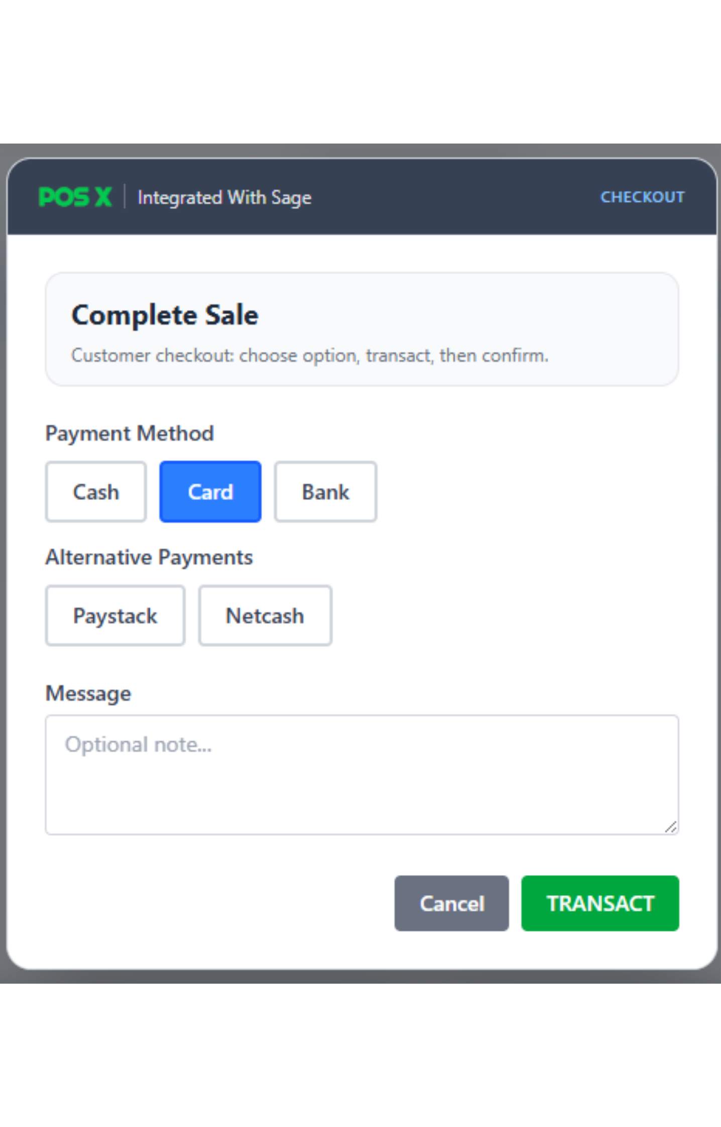 Complete Sale Options